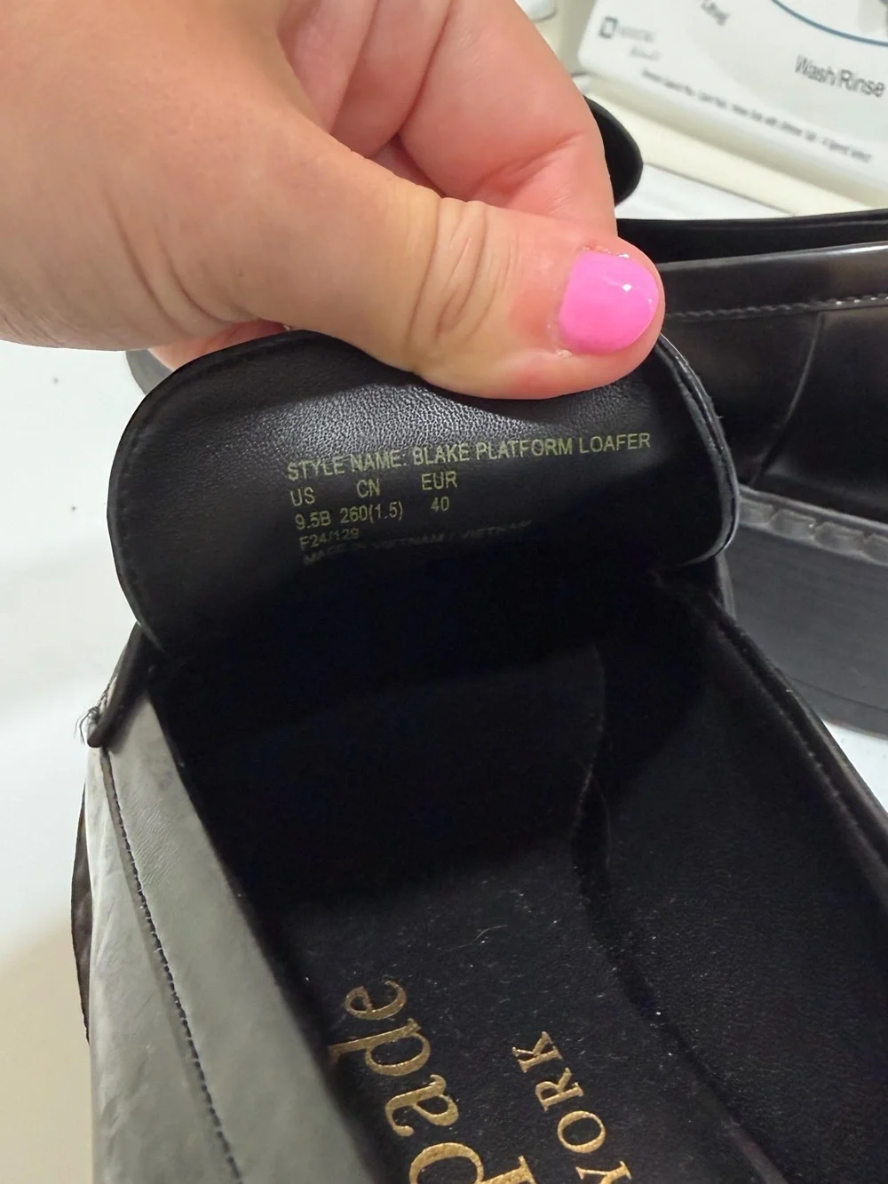 kate spade New York Women’s Black Leather Penny Loafers